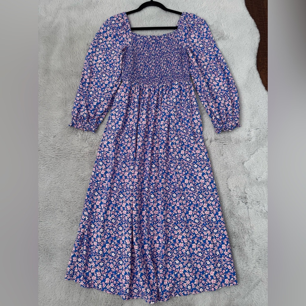 J.Crew Floral Long Sleeve Maxi Dress size: S
